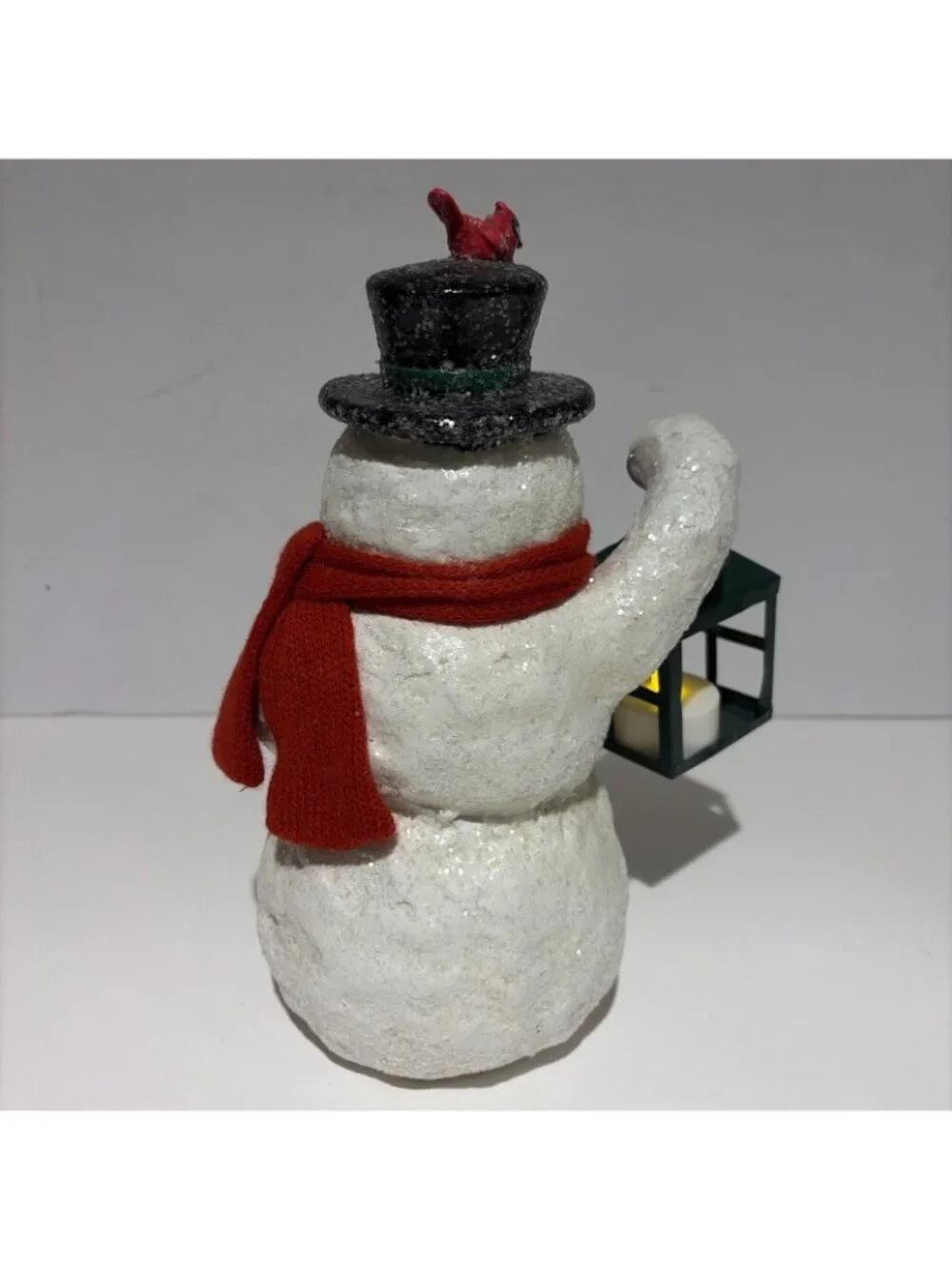 Hallmark Lamplight Snowman Figurine W/ Flameless Tea Light 9” Christmas Holiday